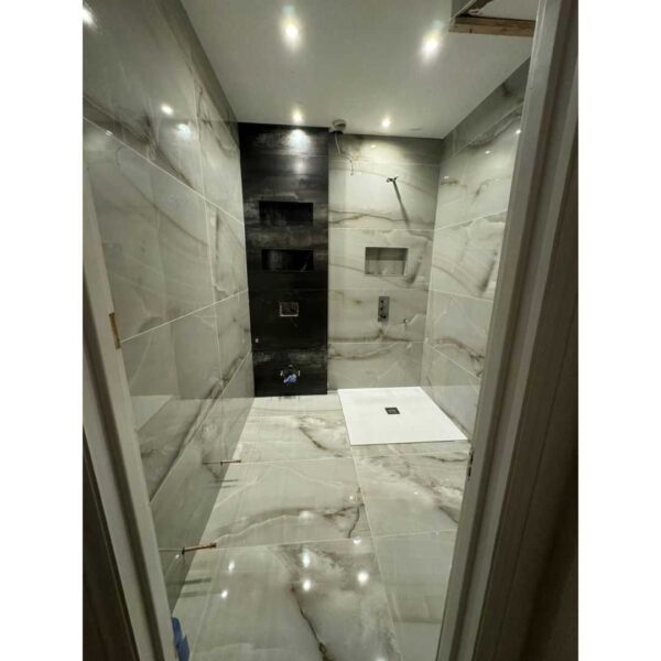 Exotic Onyx Smoke Grey 600X1200 Polished Porcelain Tile - Real