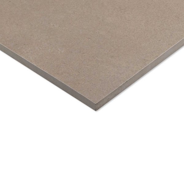 Artic Brown 600x600 Matt Concrete Effect Porcelain Tile - Side Angle