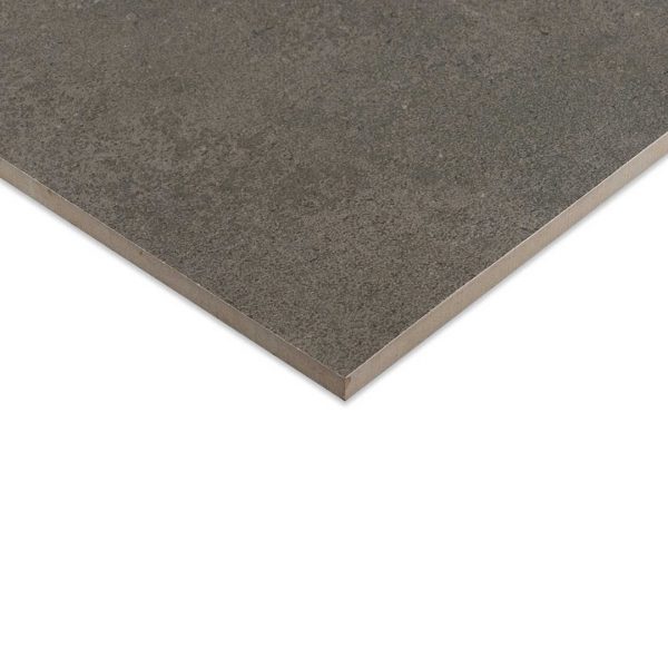 Artic Dark Grey 600x600 Polished Concrete Effect Porcelain Tile - Side Angle