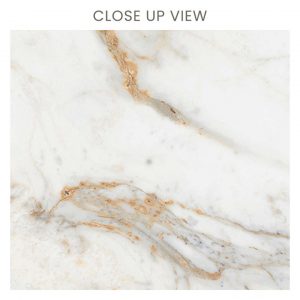 Tigron Gold 600x1200 Polished Marble Effect Porcelain Tile Close Up 1