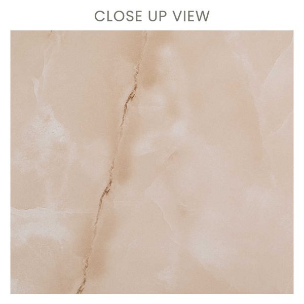 Fantasy Ocar Yellow 600x600 Polished Onyx Effect Porcelain Tile - Close Up