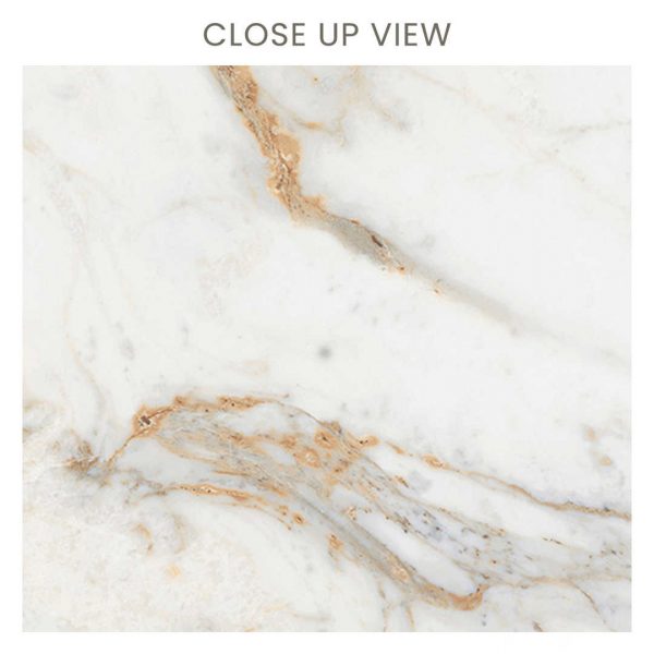 Tigron Gold 600x1200 Satin Matt Marble Effect Porcelain Tile - Close Up