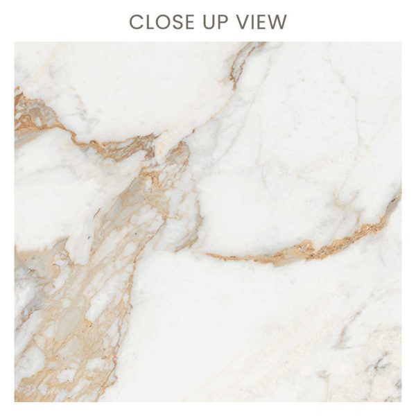 Tigron Gold 600x1200 Satin Matt Marble Effect Porcelain Tile - Close Up 2