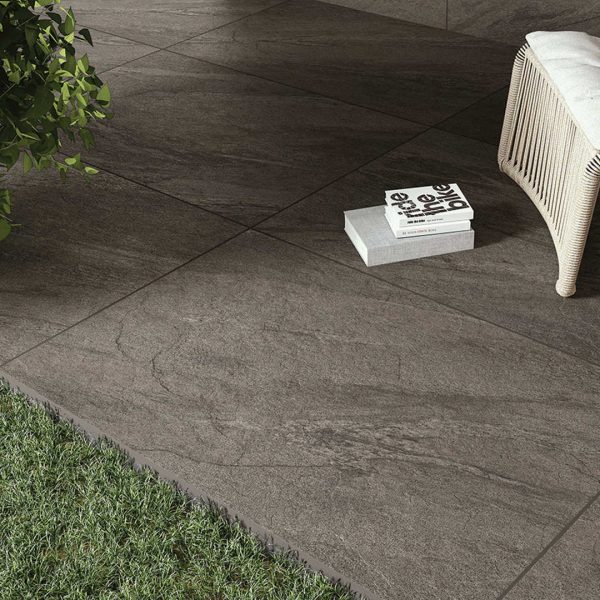 Horizon Gris Grey 600x900 Rough Matt Outdoor Tile - Render