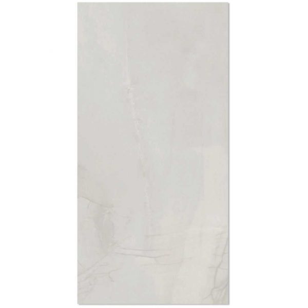 Aura White 600x1200 Polished Marble Effect Porcelain Tile Main