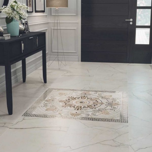 Mayfair Essence Cathedra White 600x1200 Matt Decor Porcelain Tile Render