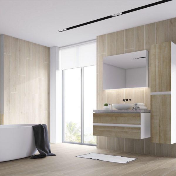 Oak Haven Haya Yellow 200x1200 Matt Wood Effect Porcelain TIle - Render