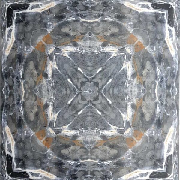 Fossil Azul Grey 600X600 Polished Marble Effect Porcelain Tile - Pattern