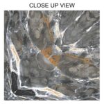 Fossil Azul Grey 600x600 Polished Marble Effect Porcelain Tile - Close Up