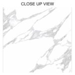 Antarctica White 600x600 Matt Marble Effect Porcelain Tile - Close Up