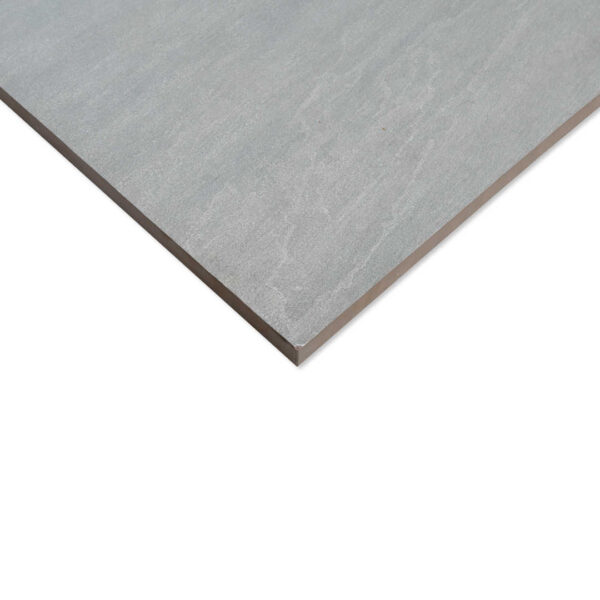 Mundra Grey 600x600 Stone Effect Outdoor Tile - Side Angle