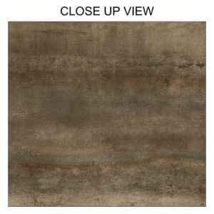 Alloy Oxid Brown 600x600 Lappato Metal Effect Porcelain Tile - Close Up