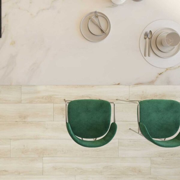 Sherwood White 200x1200 Matt Wood Effect Porcelain Tile - Render
