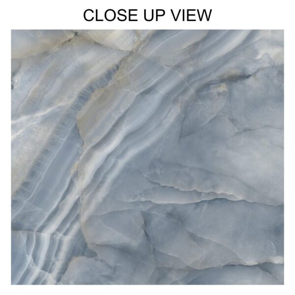 Glamour Smerato Blue 600x1200 Polished Marble Effect Porcelain Tile - Close Up
