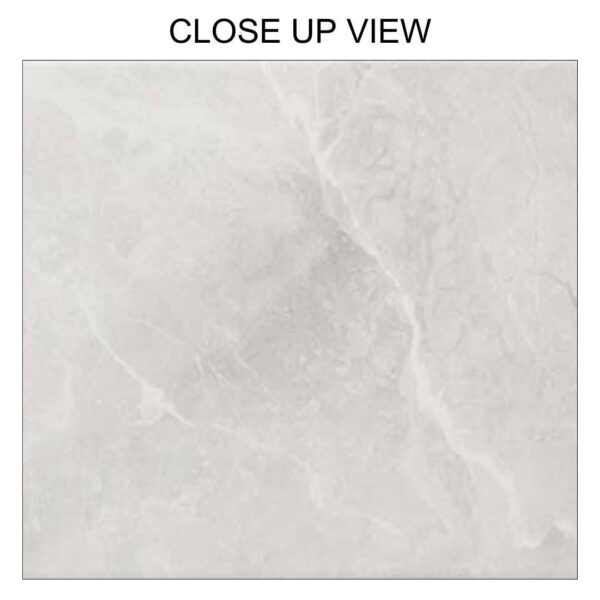 Motown White 250x700 Polished Stone Effect Ceramic Tile - Close Up