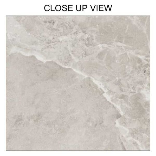 Motown Perla Grey 250x700 Polished Stone Effect Ceramic Tile - Close Up