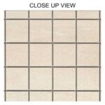 Weller White 300x300 Matt Mosaic Porcelain Tile - Close Up