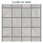 Weller Grey 300x300 Matt Mosaic Porcelain Tile - Close Up