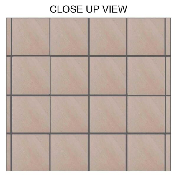 Weller Marfil Cream 300x300 Matt Mosaic Porcelain Tile - Close Up